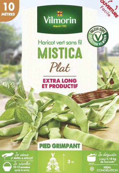 Légumes Secs - Haricot Grimpant Plat Vert Mistica - 10 m - PACKAGING_RECTO